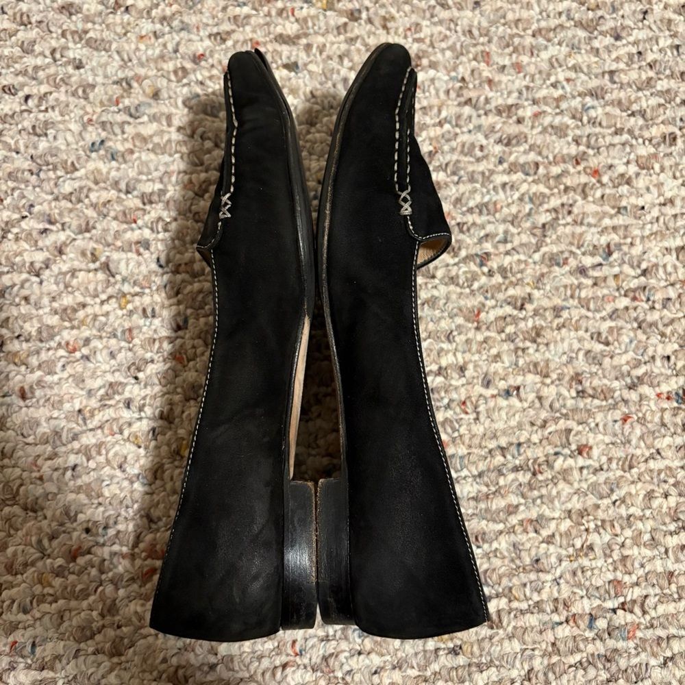 Manolo Blahnik Suede Point Toe Loafer Black- Size 39 (9) - Picture 12 of 13